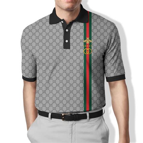 bee logo gucci polo|gucci navy striped polo shirt.